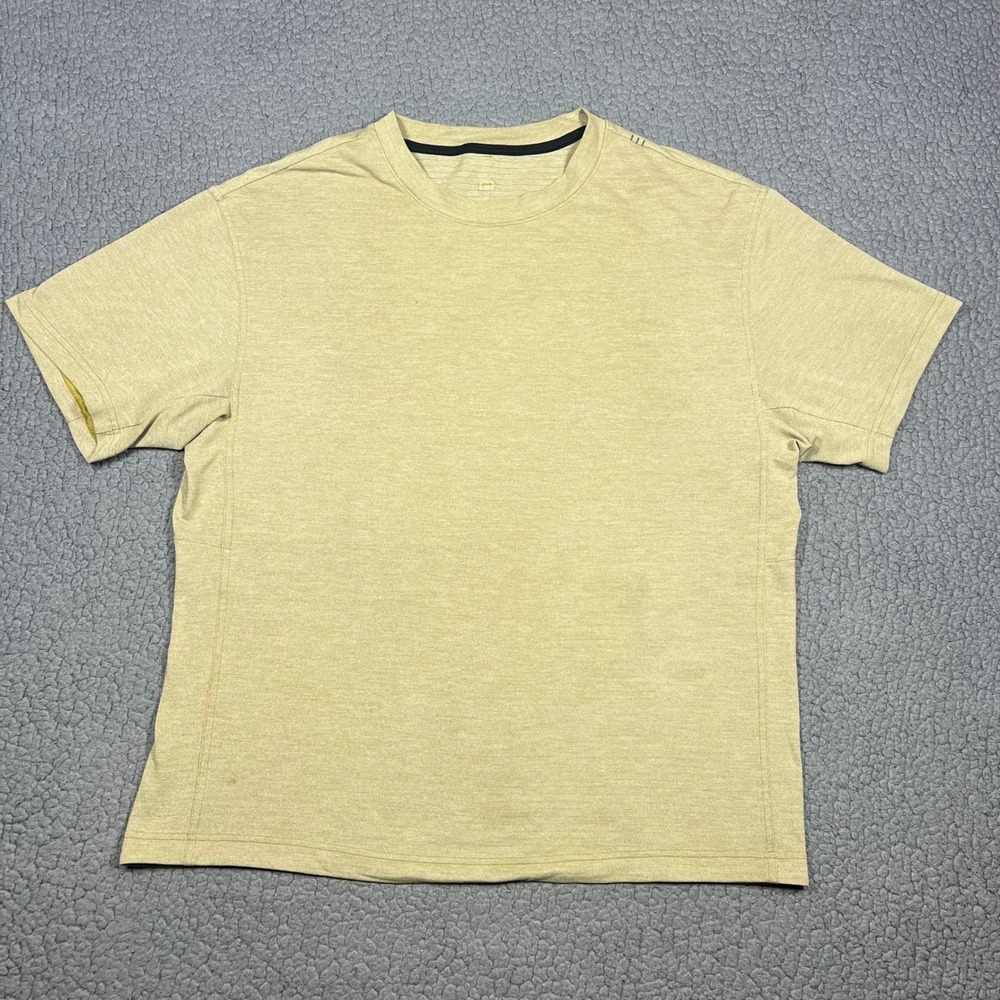 Lululemon Drysense T-Shirt Men L Short Sleeve Better Each Day Athletic Yellow